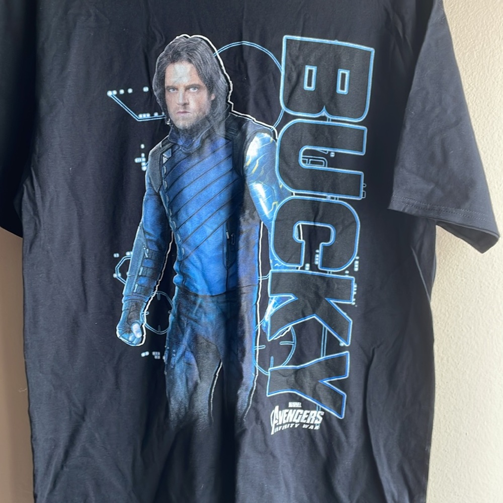 Marvel Avengers Bucky Black T-Shirt Men Size Large - Picture 2 of 7